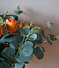 Rene Houtman Zijden Boeket | Real Touch Tulpen En Eucalyptus | H45 cm