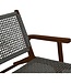 HSM Collection Tuin stoel Rio met armleuning- 80x80x67 - wit/naturel - Teak/bananenblad