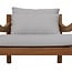 HSM Collection Bahama lounge stoel - 90x95x90 - Naturel - schuim/stof