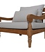 HSM Collection Bahama lounge stoel - 90x95x90 - Naturel - schuim/stof