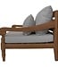 HSM Collection Bahama sofa 2,5-zits incl kussenset - 150x95x80 - Naturel/wit -  teak