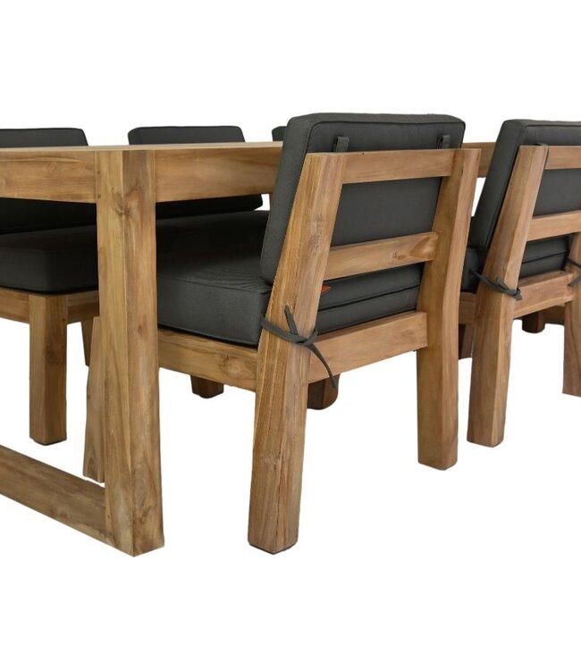 HSM Collection Tuinset New Aruba - 260x100x76 - Naturel/grijs - Teak