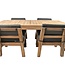 HSM Collection Tuinset New Aruba - 200x100x76 - Naturel/grijs - Teak