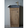 Toiletmeubel oud eikenhout landelijk geschaafd - 1 deur - 90 cm