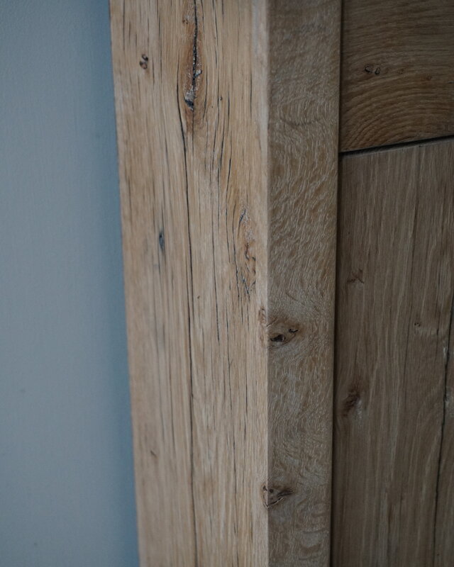 Rene Houtman Toiletmeubel oud eikenhout landelijk geschaafd - 1 deur - 90 cm