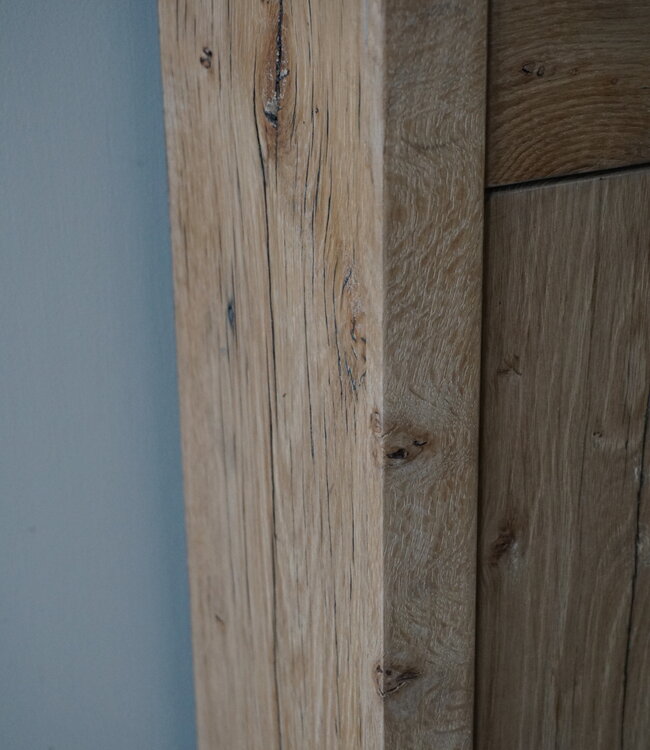 Rene Houtman Toiletmeubel oud eikenhout landelijk geschaafd - 1 deur - 90 cm