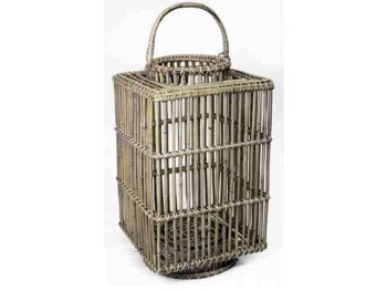 Rene Houtman Windlicht Rattan | Grey | H50 x B27 x D27 Cm