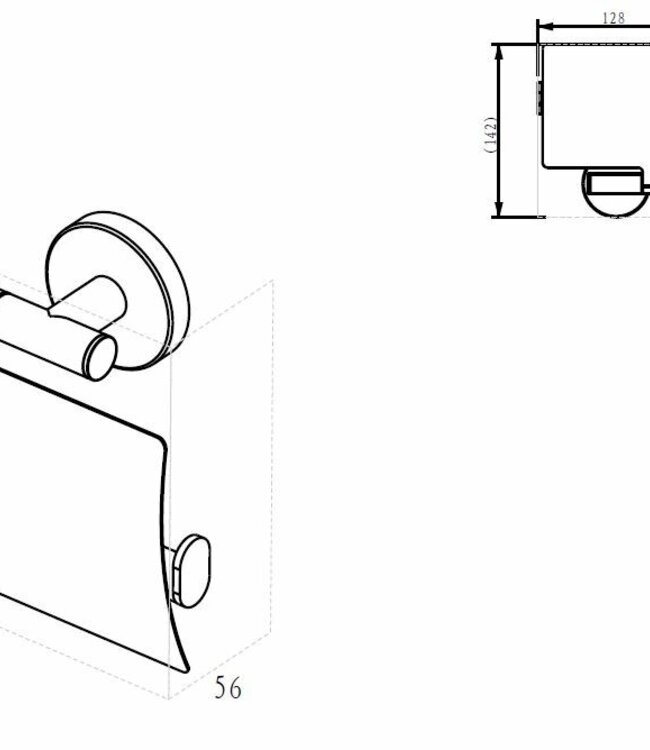 Wiesbaden Alonzo Toiletrolhouder Met Klep - Veel Kleuren!