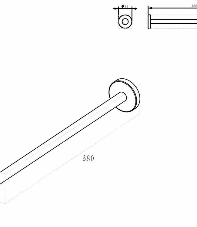 Wiesbaden Alonzo Handdoekrek 1-Armig - Veel Kleuren