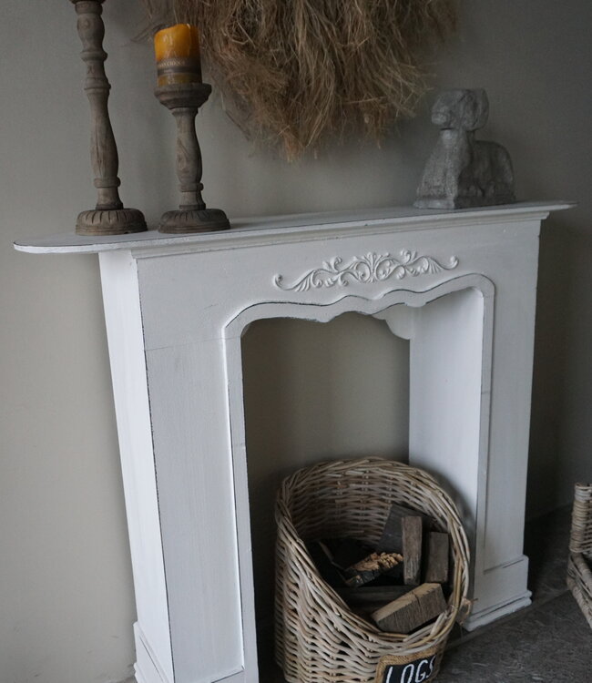 Rene Houtman Sfeervolle Houten Schouw | Wit | H101 x B125 x D28 cm