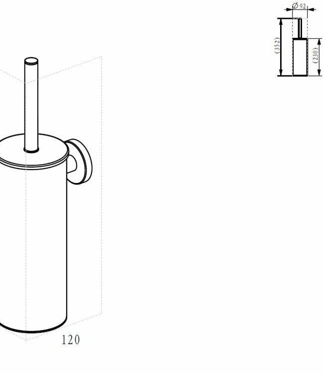 Wiesbaden Alonzo Toiletborstelhouder - Veel Kleuren!