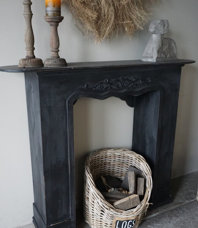 Rene Houtman Sfeervolle Houten Schouw | Zwart | H101 x B125 x D28 cm