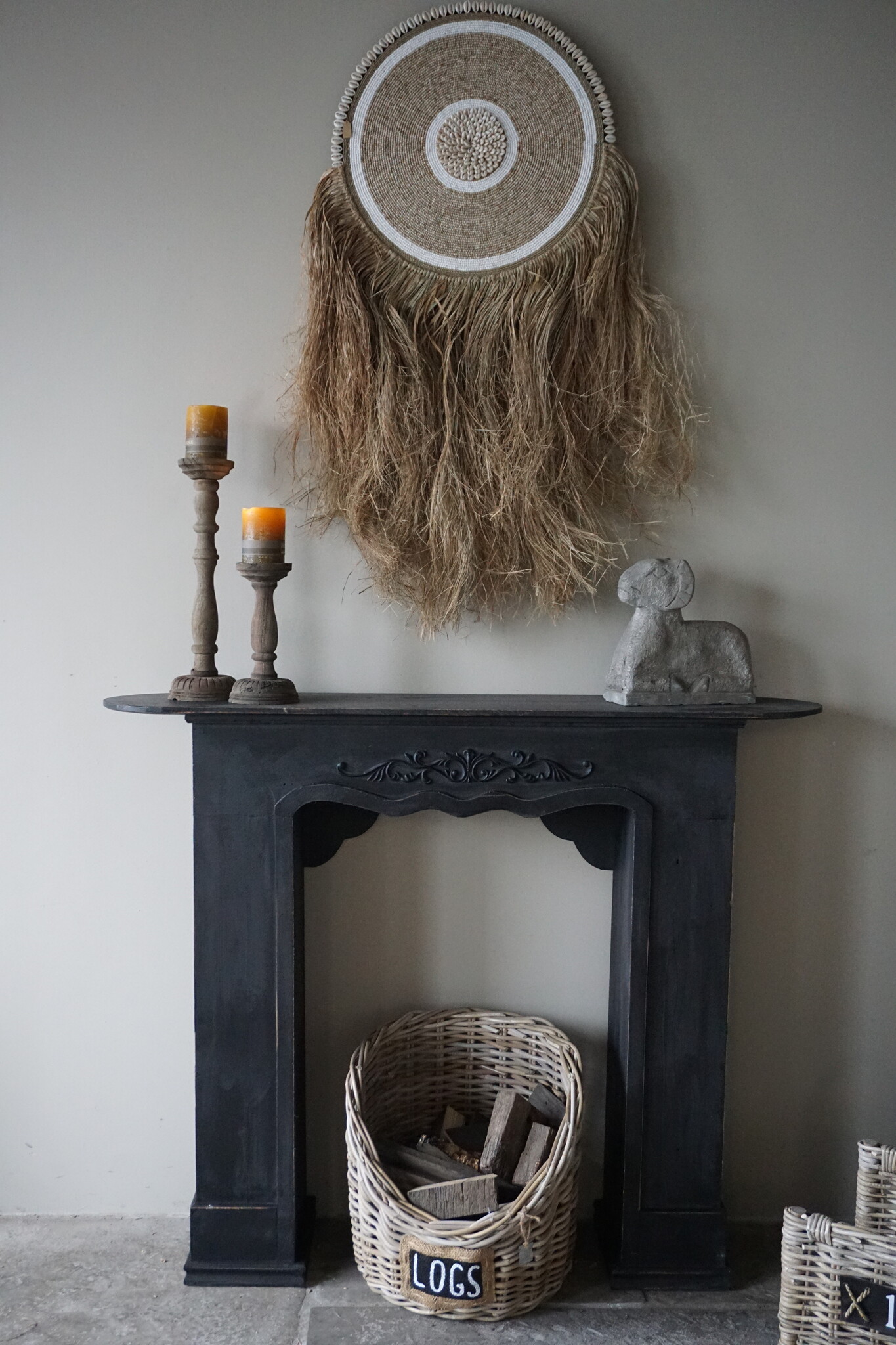 Rene Houtman Sfeervolle Houten Schouw | Zwart | H101 x B125 x D28 cm