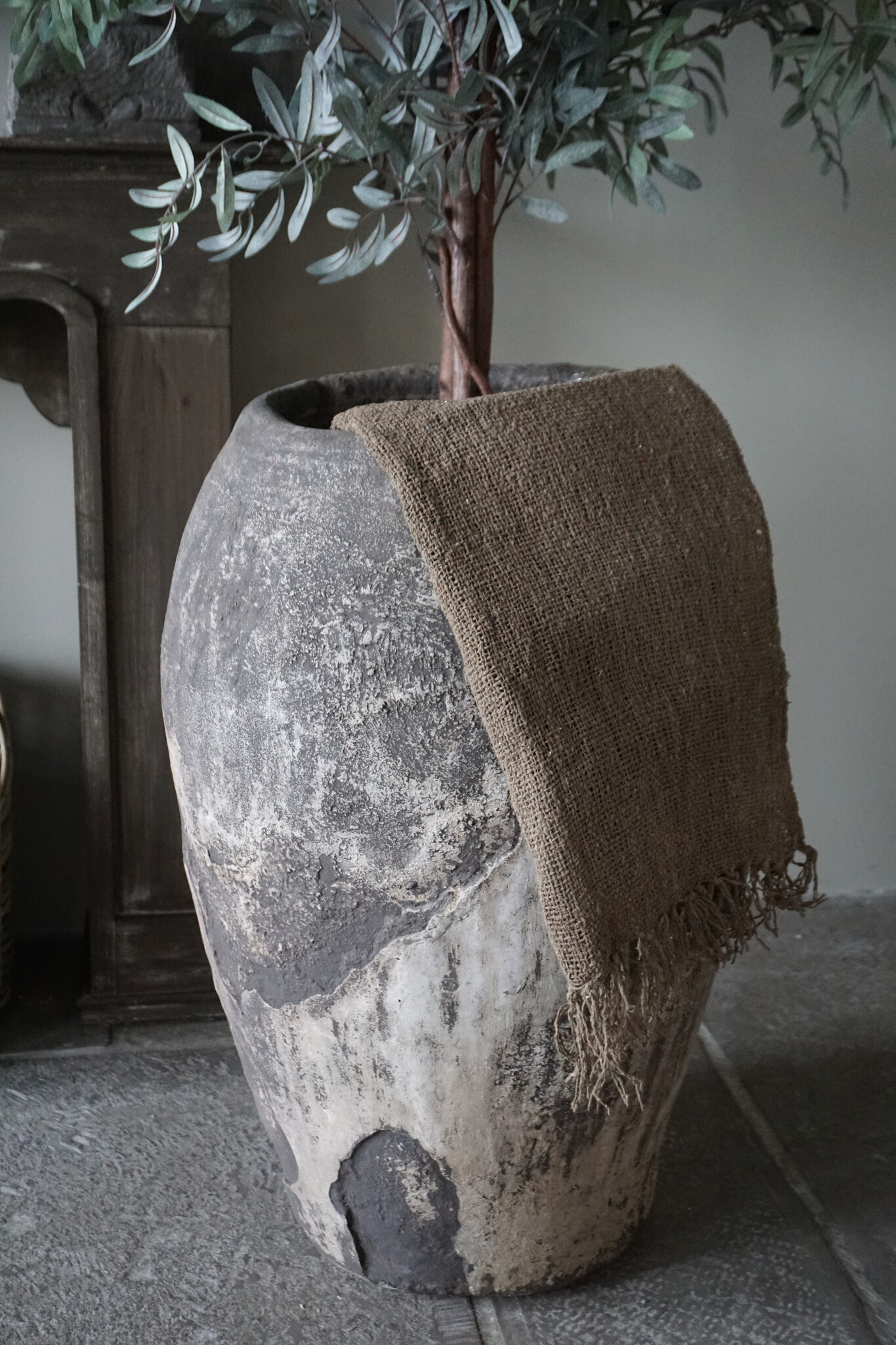 Rene Houtman Leemdoek | Taupe | L150 x B59 cm