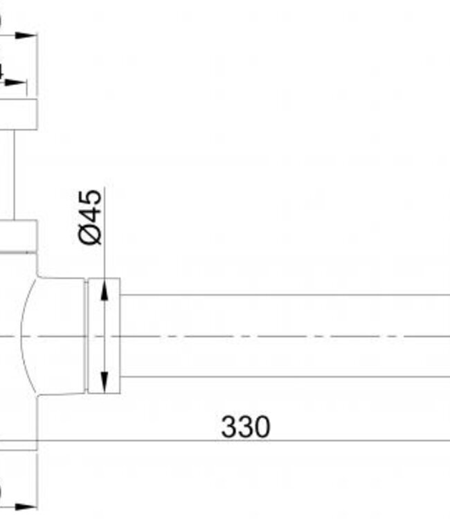 Wiesbaden Star Sifon Laag | 5/4 x 32 mm | Geborsteld Brons Koper