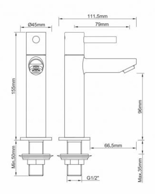 Wiesbaden Amador Fonteinkraan XL | 1/2 | Geborsteld Brons Koper