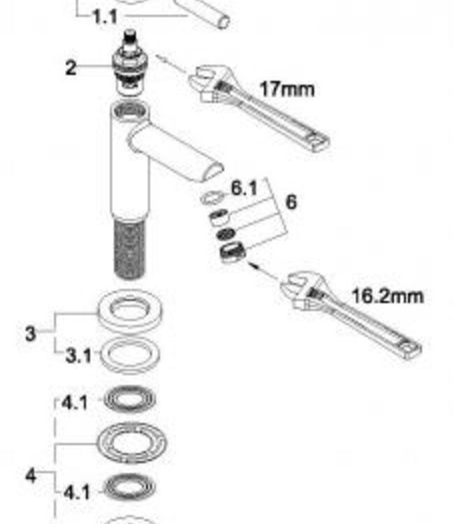 Wiesbaden Amador Fonteinkraan | 1/2 | Geborsteld Brons Koper