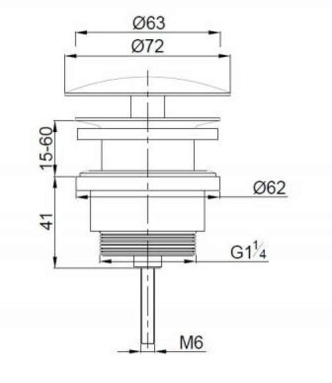 Wiesbaden Caral Afvoerplug | 5/4 | Geborsteld Brons Koper