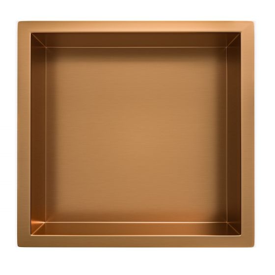 Wiesbaden Demis Inbouwnis | H30xB30xD7 Cm | Geborsteld Brons Koper