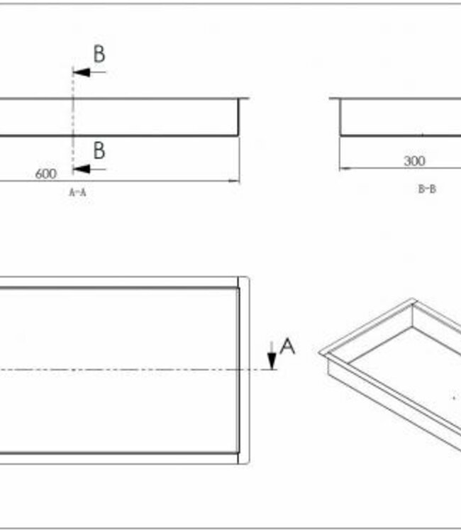 Wiesbaden Demis Inbouwnis | H30xB60xD7 Cm | Geborsteld Brons Koper