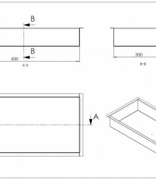 Wiesbaden Demis Inbouwnis | H30xB60xD10 Cm | Geborsteld Brons Koper