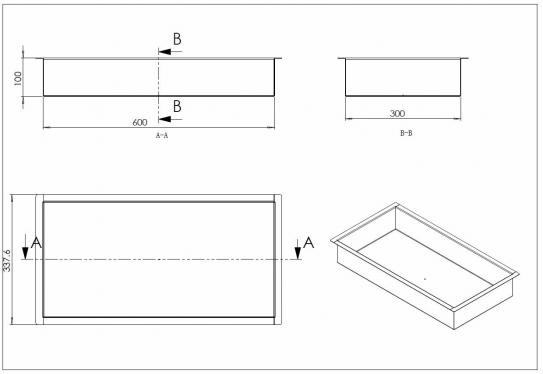 Wiesbaden Demis Inbouwnis | H30xB60xD10 Cm | Geborsteld Brons Koper