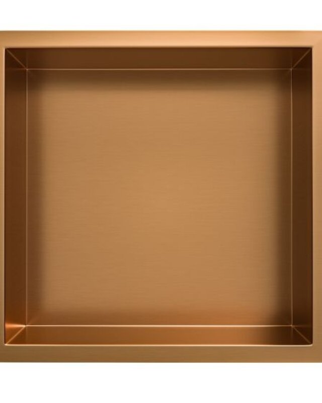 Wiesbaden Demis Inbouwnis | H30xB30xD10 Cm | Geborsteld Brons Koper