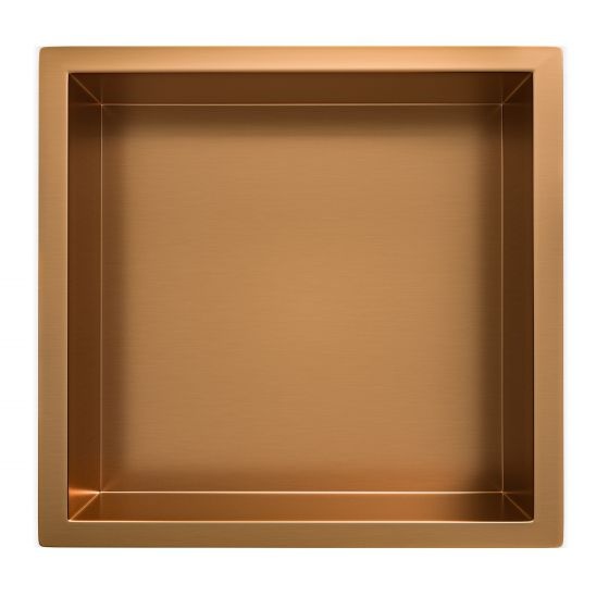 Wiesbaden Demis Inbouwnis | H30xB30xD10 Cm | Geborsteld Brons Koper