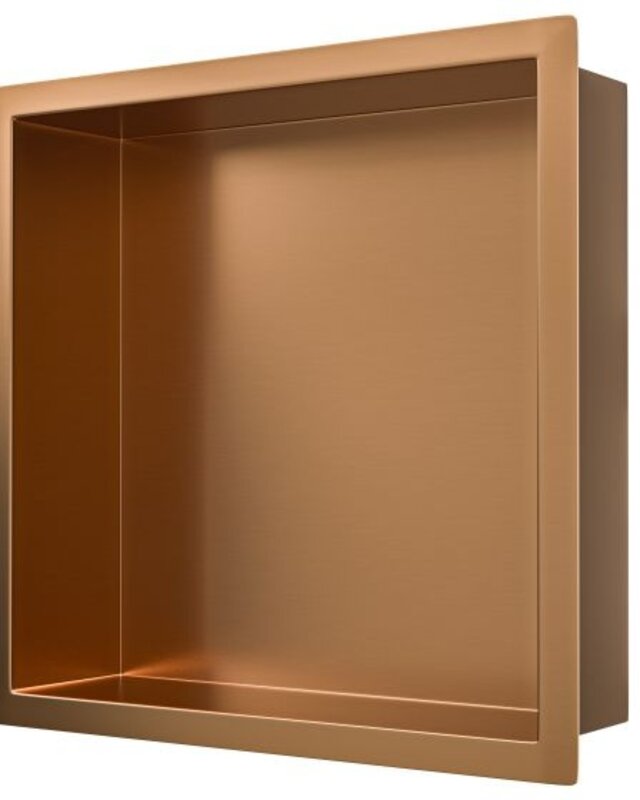 Wiesbaden Demis Inbouwnis | H30xB30xD10 Cm | Geborsteld Brons Koper