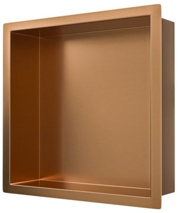 Wiesbaden Demis Inbouwnis | H30xB30xD10 Cm | Geborsteld Brons Koper