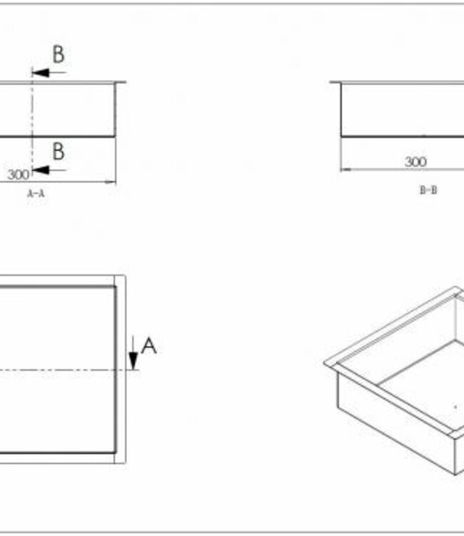 Wiesbaden Demis Inbouwnis | H30xB30xD10 Cm | Geborsteld Brons Koper