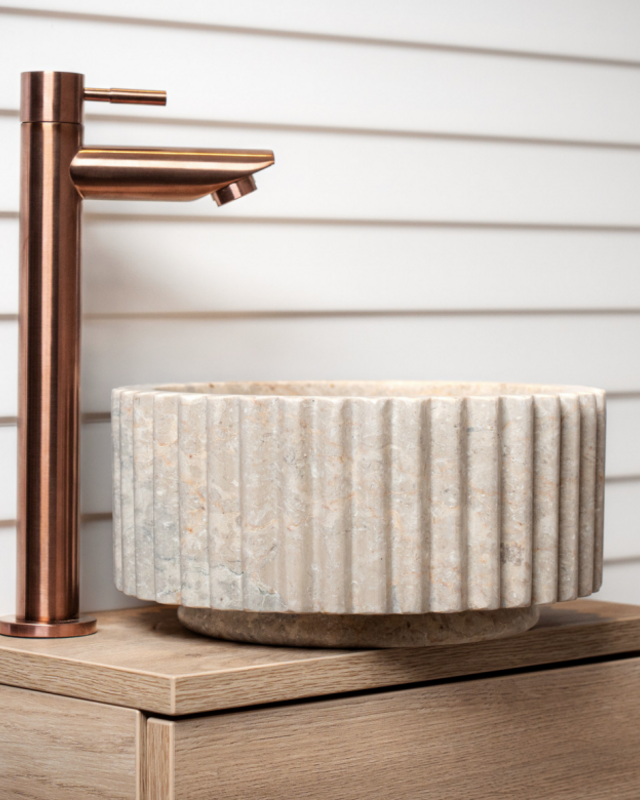 Loutro Bathroomware Waskom Irini Mini | Marmer | Ø25 x H12 cm