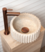 Loutro Bathroomware Waskom Irini Mini | Marmer | Ø25 x H12 cm
