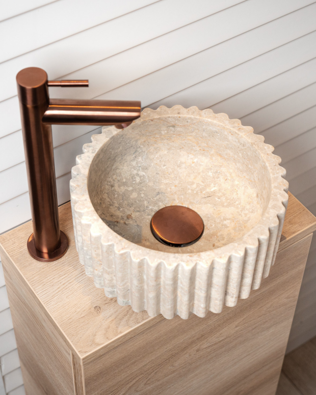 Loutro Bathroomware Waskom Irini Mini | Marmer | Ø25 x H12 cm