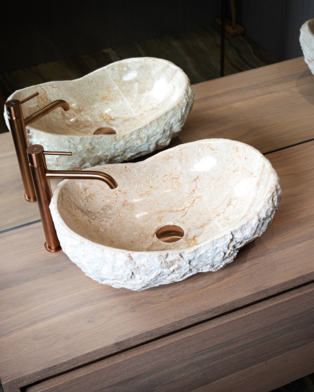 Loutro Bathroomware Waskom Kev | Marmer | Kies Maat + Kleur!