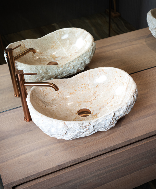 Loutro Bathroomware Waskom Kev | Marmer | Kies Maat + Kleur!