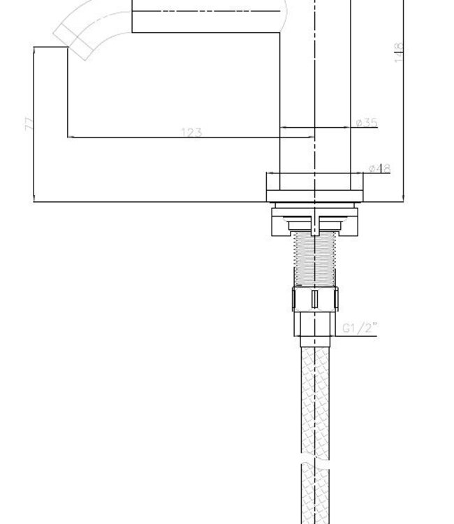 Wiesbaden Ribbd Fonteinkraan | 1/2 | Mat Zwart