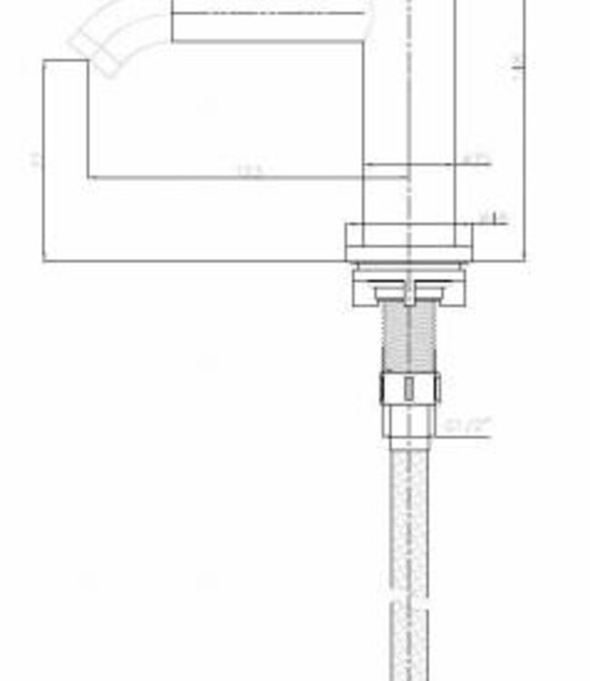 Wiesbaden Ribbd Fonteinkraan | 1/2 | Geborsteld Staal