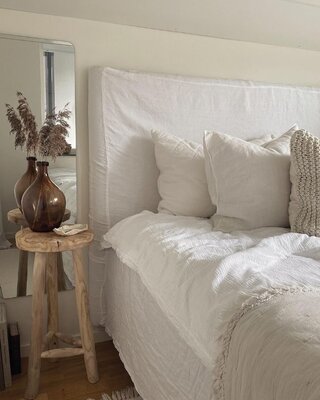 Rene Houtman Kruk Teak Hout Decoratie Stoel 30x30x45cm