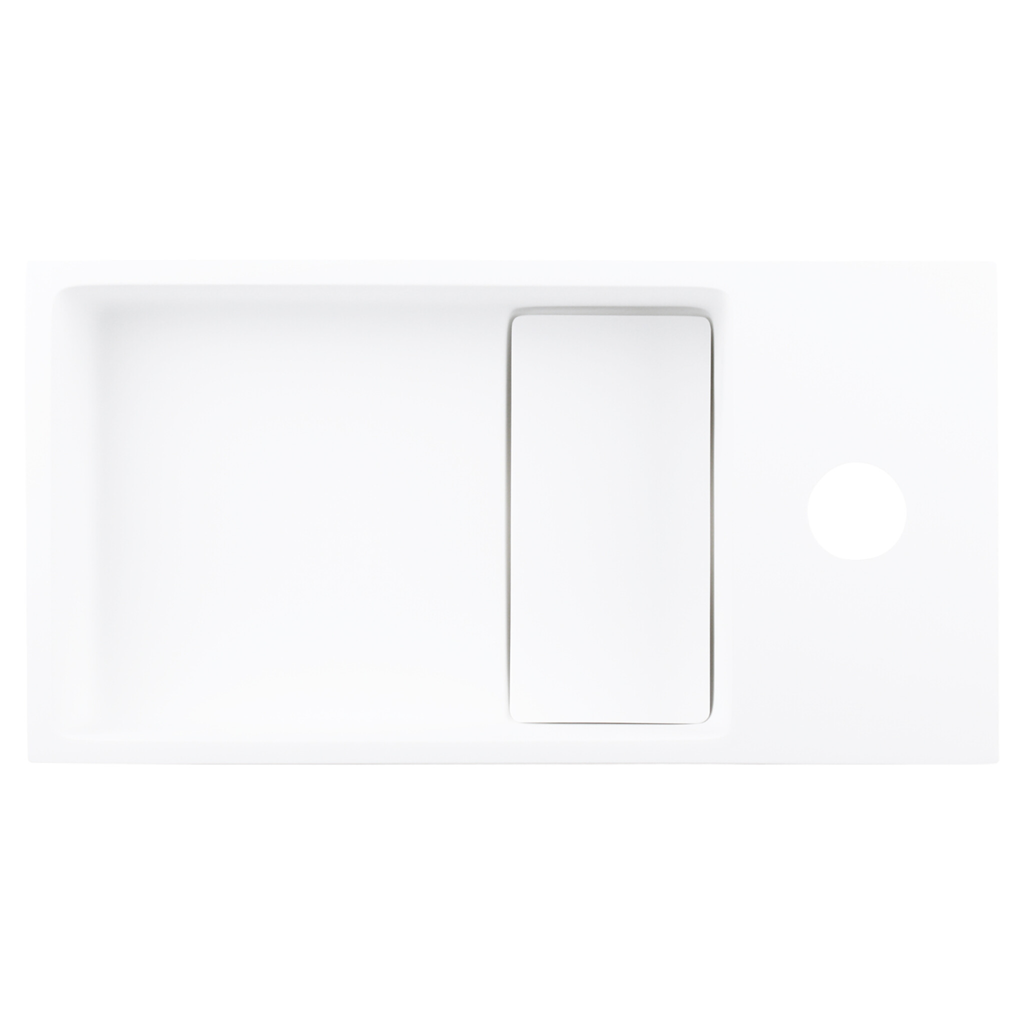 Differnz Solid Fonteinset | Mat Zwart | L36 x B18,5 x H9 Cm