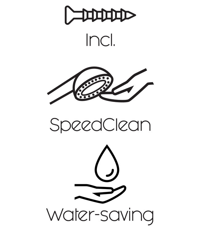 Differnz Doucheset Deluxe | 3-Standen | Chroom