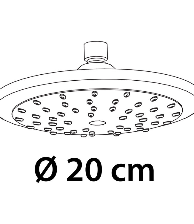 Differnz Doucheset Proline | Chroom | H150 x Ø20 Cm