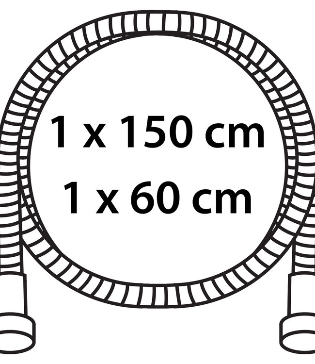 Differnz Doucheset Trendline | Chroom | H105 x Ø20 Cm