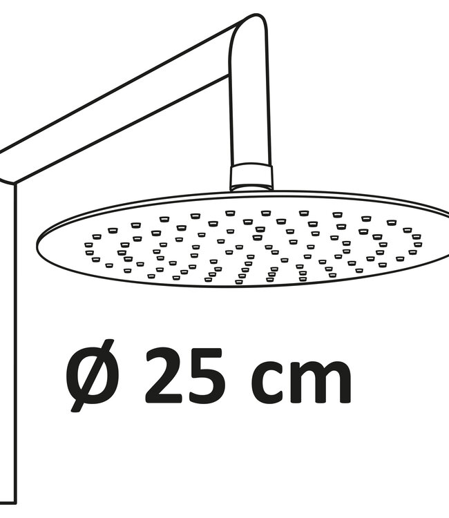 Differnz Doucheset Topline | Chroom | H97 x Ø25 Cm