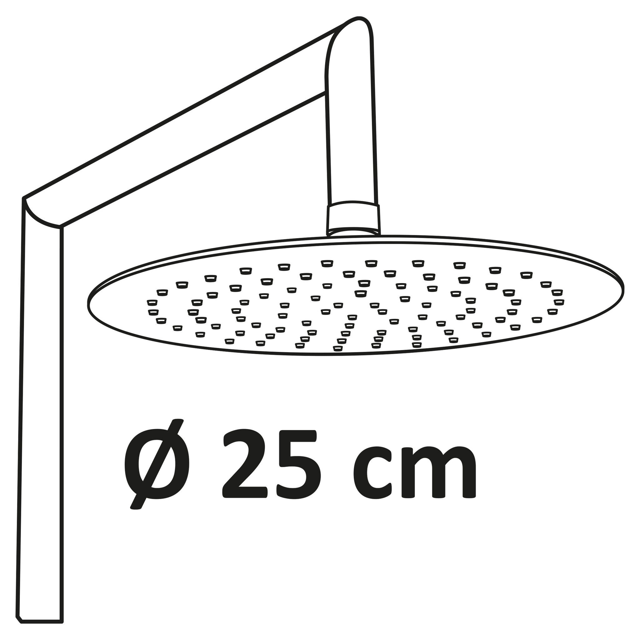 Differnz Doucheset Topline | Chroom | H97 x Ø25 Cm