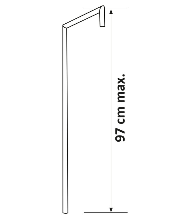 Differnz Doucheset Topline | Chroom | H97 x Ø25 Cm