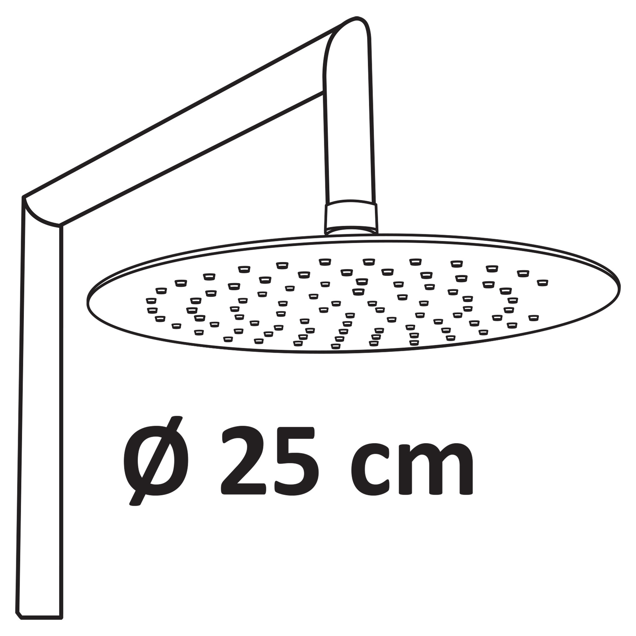 Differnz Doucheset Thermoline | Mat Zwart | H115 x Ø25 Cm