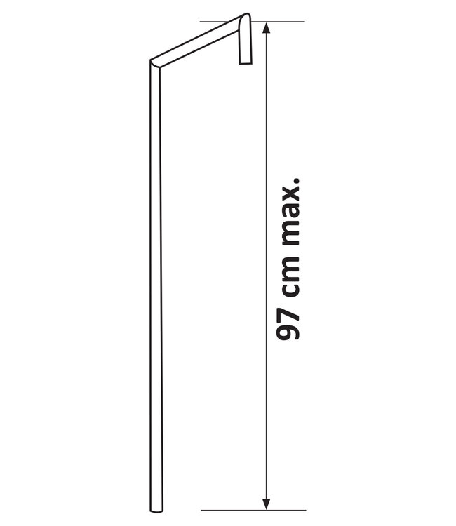 Differnz Doucheset Thermoline | Mat Zwart | H115 x Ø25 Cm
