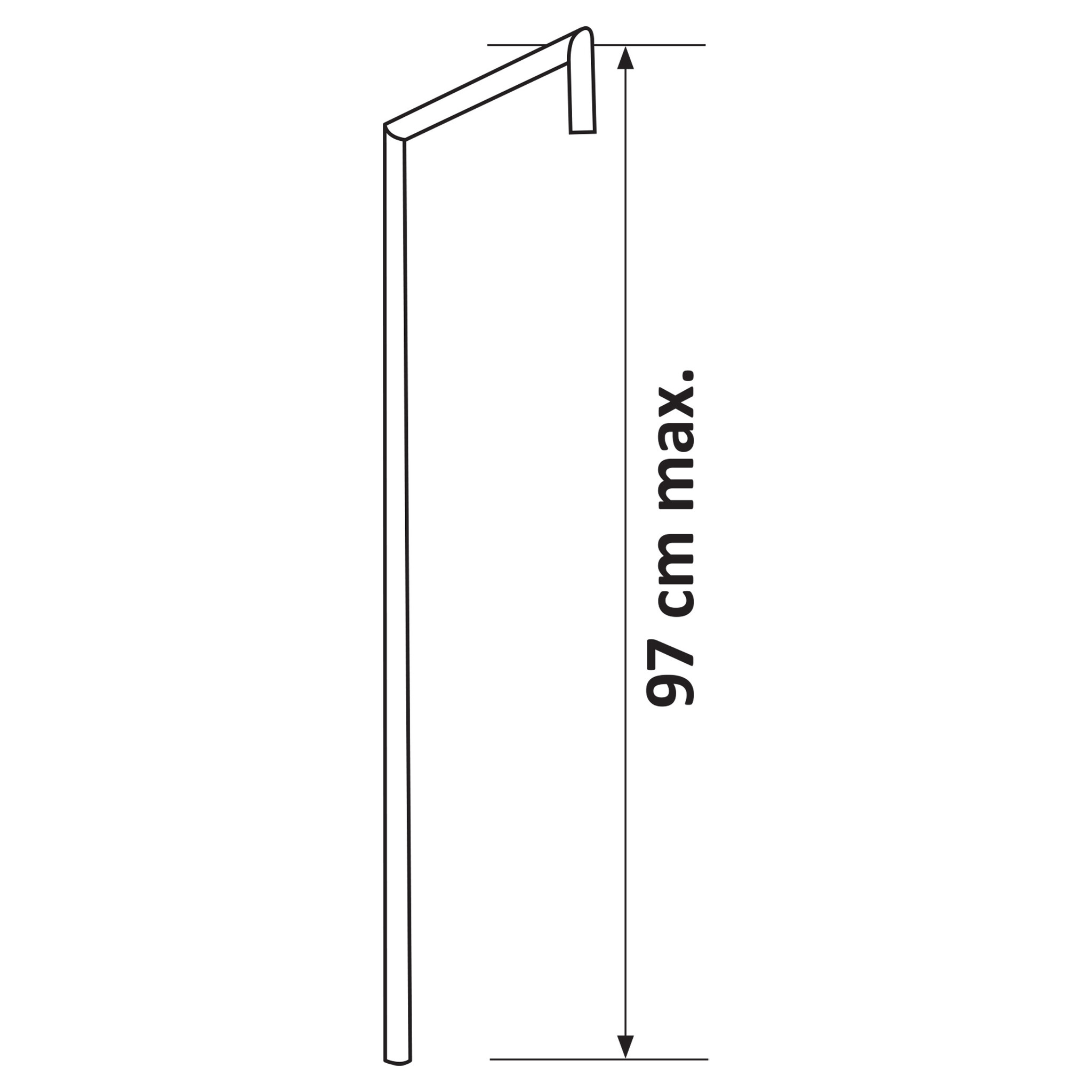 Differnz Doucheset Thermoline | Mat Zwart | H115 x Ø25 Cm