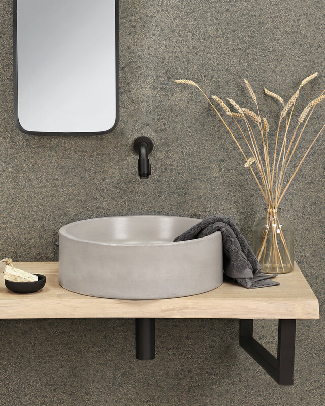 Differnz Spiegel | Mat Zwart | H75 x B28 Cm